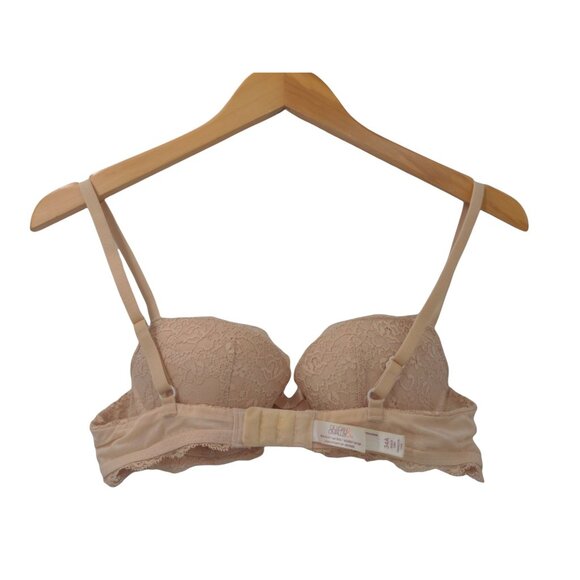 Gilligan Omalley Demi Lace Push Up Bra 34A Tan Underwire - Picture 5 of 6